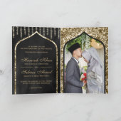 Houtskoolgrijs Vintage Goud Islamitische Boog Brui (Binnen)