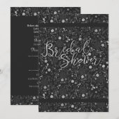 Houtskoolgrijs & zilvergrijs Elegant Vrijgezellenf Kaart (Voorkant / Achterkant)