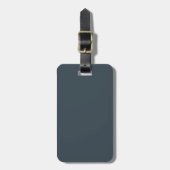 Houtskoolgrijze bagtag bagagelabel (Voorkant verticaal)