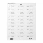 Houtskoolgrijze Monogram Retouradres Etiket (Full Sheet)