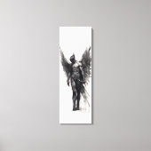 Houtskooltekening van menselijk vogeltje canvas afdruk (Voorkant)