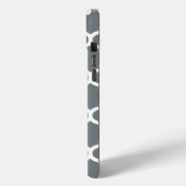 Houtskoolwit Marokkaans #5 Navy 3 Initiaal Monogra Case-Mate iPhone Case (Achterkant / Links)