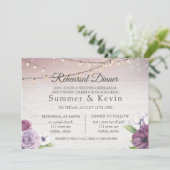 Houtskoord van lampjes Peony-repetitie, diner Kaart (Staand voorkant)