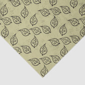 Houtsnede bladpatroon op antiek tissuepapier (Detail)