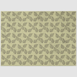 Houtsnede bladpatroon op antiek tissuepapier