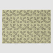 Houtsnede bladpatroon op antiek tissuepapier (Voorkant)