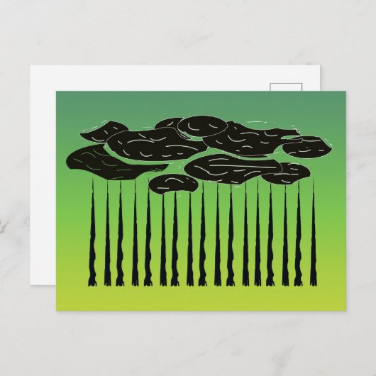 houtsnede briefkaart (Voorkant / Achterkant)