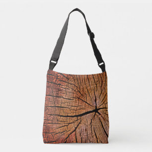 houtsnede crossbody tas