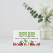 houtsnede groenten verse levensmiddelen levering c visitekaartje (Staand voorkant)