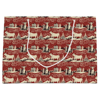  houtsnede Koe inpakpapier Groot Cadeauzakje