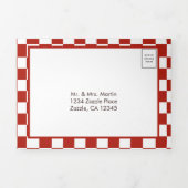 Houtsnede Krab Strand All-in-One Trouwen Drieluik Uitnodiging (Cover)