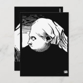 Houtsnede Portret van Koningin Victoria Briefkaart (Voorkant / Achterkant)