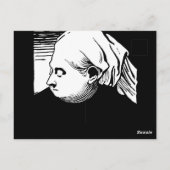 Houtsnede Portret van Koningin Victoria Briefkaart (Achterkant)