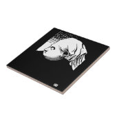 Houtsnede Portret van Koningin Victoria Tegeltje (Zijkant)