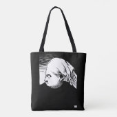 Houtsnede Portret van Koningin Victoria Tote Bag (Achterkant)