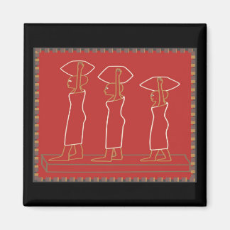 houtsnede print #3 magneet