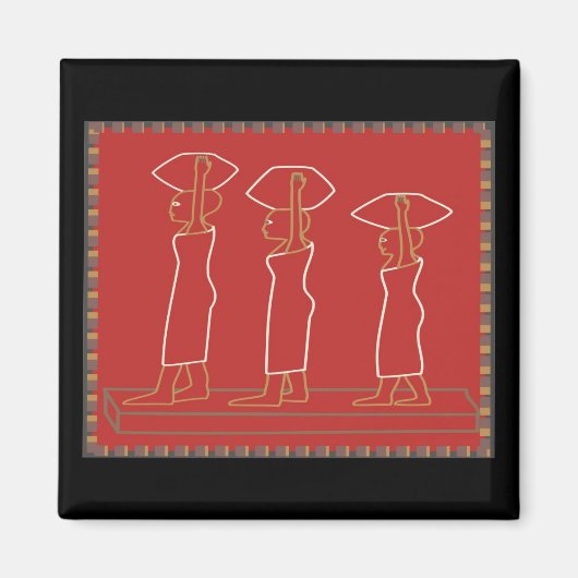 houtsnede print #3 magneet (Voorkant)