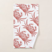 houtsnede rode krab bad handdoek (Handdoek)