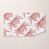 houtsnede rode krab bad handdoek (Handdoek)