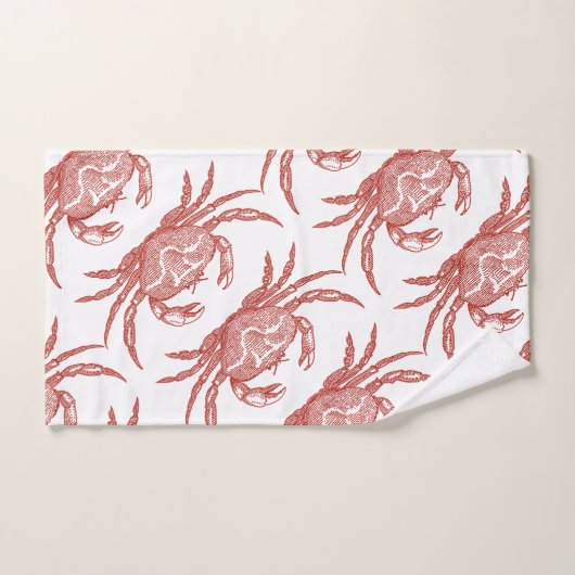 houtsnede rode krab bad handdoek (Handdoek)