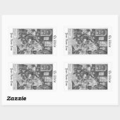  houtsnede Sorcery Ex Libris Boekplaat Rechthoekige Sticker (Vel)