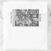  houtsnede Sorcery Ex Libris Boekplaat Rechthoekige Sticker (Tas)