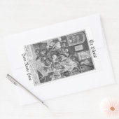  houtsnede Sorcery Ex Libris Boekplaat Rechthoekige Sticker (Envelop)