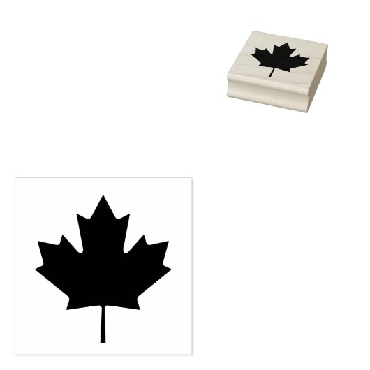 Houtsnede Vlag van Canada Rubber Stamp Rubberstempel (Gestempeld)
