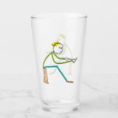 Houtsneejden Mannetje Glas (Achterkant)