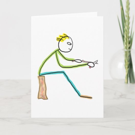 Houtsneejden Mannetje Kaart (Voorkant)