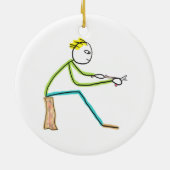 Houtsneejden Stickman Keramisch Ornament (Achterkant)