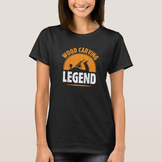 Houtsnijwerk Legendary Legendary Houtbewerker T-shirt (Voorkant)