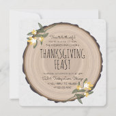 Houtsnijwerk Thanksgiving Uitnodigen Kaart (Voorkant)