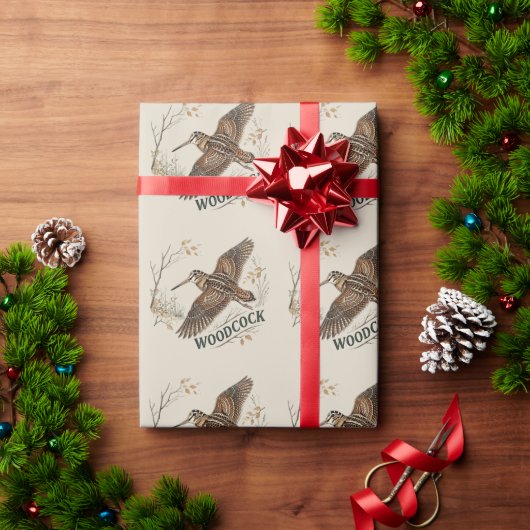 Houtsnip Cadeaupapier (Feestdagen Geschenken)