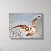 Houtsnip in vlucht canvas afdruk (Voorkant)