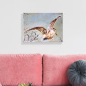 Houtsnip in vlucht canvas afdruk (Insitu (Woonkamer))
