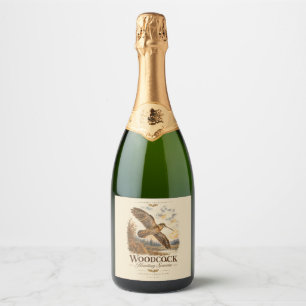 Houtsnip in Vlucht Sparkling Wijnetiket