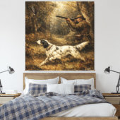 Houtsnip jacht canvas afdruk (Insitu (Slaapkamer))
