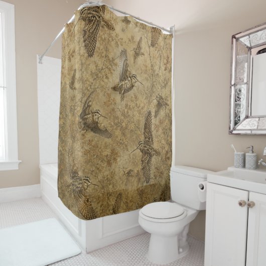 Houtsnip jagen  douchegordijn (In situ)