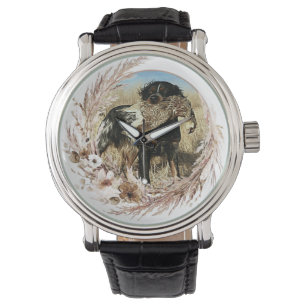 Houtsnip jagen met Brittany Spaniel Horloge