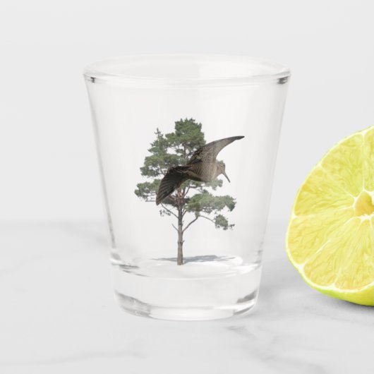 Houtsnip jagen shot glas (Voorkant)