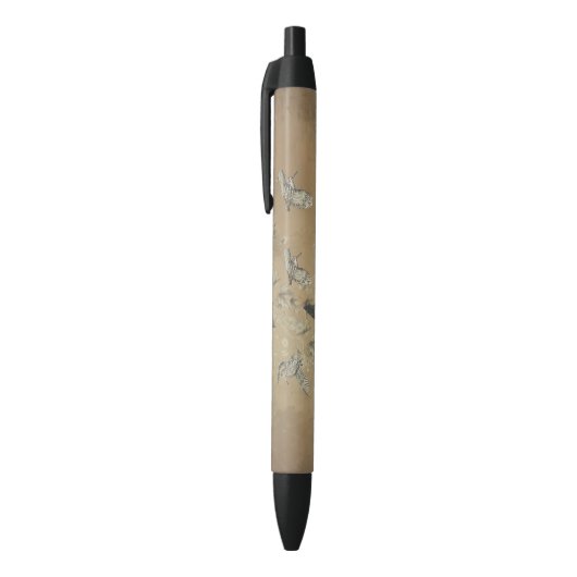 Houtsnip jagen  zwarte inkt pen (Top (Verticaal))