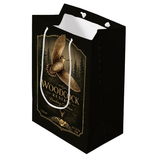 Houtsnip  medium cadeauzakje (Voorkant Gekanteld)