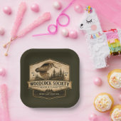 Houtsnip  papieren bordje (Feest)