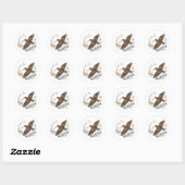 Houtsnip ronde sticker (Vel)