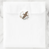 Houtsnip ronde sticker (Tas)