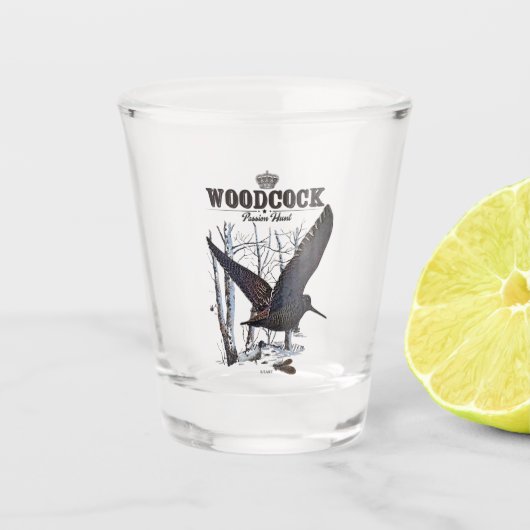 Houtsnip Shot Glas (Voorkant)