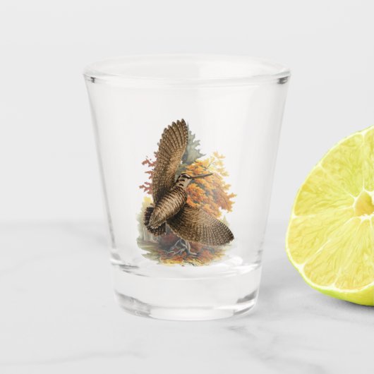 Houtsnip  shot glas (Voorkant)