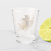 Houtsnip  shot glas (Achterkant)