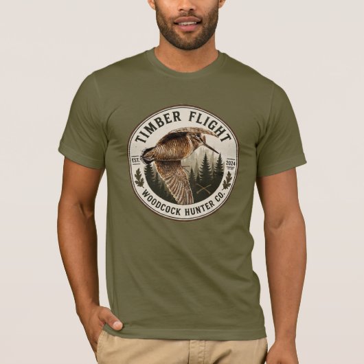 Houtsnip t-shirt (Voorkant)